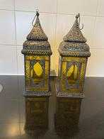 Twee Lantarentjes, Huis en Inrichting, Overige kleuren, 25 tot 50 cm, Ophalen of Verzenden, Zo goed als nieuw