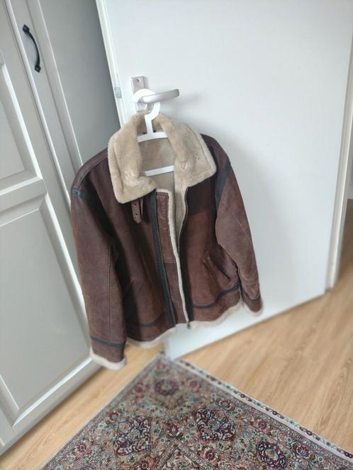 UNIEK! Leren vintage lammy coat (46) NIEUWSTAAT (ongedragen), Kleding | Heren, Jassen | Winter, Nieuw, Maat 46 (S) of kleiner