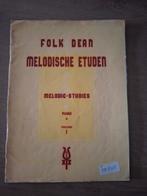 Folk Dean Melodische Etuden pianolesboek, Muziek en Instrumenten, Ophalen of Verzenden, Gebruikt, Les of Cursus, Piano