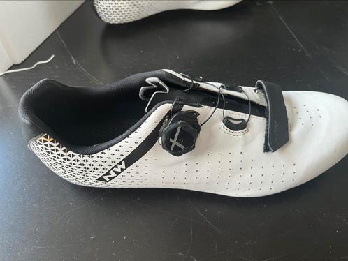 Wit/Zwarte Northwave Core Plus 2 wielrenschoenen mt 46, Sport en Fitness, Wielrennen, Gebruikt, Schoenen, Verzenden