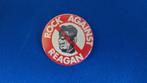 Rock against Reagan button  80s, Ophalen of Verzenden, Zo goed als nieuw, Figuurtje, Button