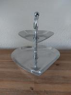 RVS dubbele Riverdale etagère(hart), Ophalen of Verzenden, Zo goed als nieuw