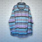 Vintage Trui Maat 4XL Roze Blauw Grijs Fleece 90s, Maat 46/48 (XL) of groter, Zo goed als nieuw, Vintage, V