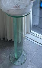 Glazen bijzettafel, Huis en Inrichting, Tafels | Bijzettafels, Minder dan 55 cm, Rond, Ophalen, 45 tot 60 cm