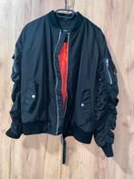 Zwarte bomberjack met oranje voering en ruches, Ophalen of Verzenden, Zo goed als nieuw, Zwart