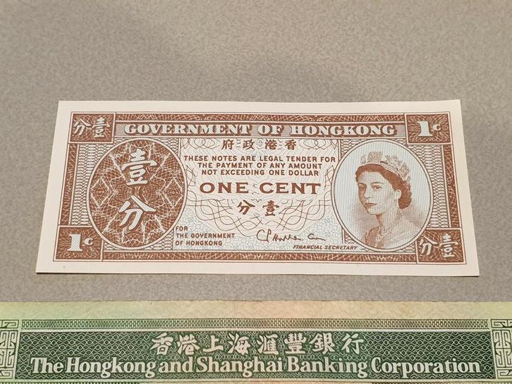 Hong Kong, lotje van 3 biljetten 1 cent en £20 UNC (B2), Postzegels en Munten, Bankbiljetten | Azië, Oost-Azië, Ophalen of Verzenden