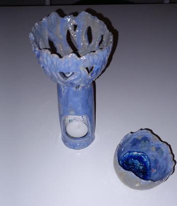 Keramiek uniek van kunstenaar Etherische brander beschikbaar voor biedingen