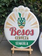 Metalen reclamebord Tequila Besos 2st, Ophalen of Verzenden, Zo goed als nieuw, Reclamebord