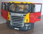 Bruder Scania Low cabine geel-rood Crawler / Tamiya / Wedico, Ophalen of Verzenden, Zo goed als nieuw