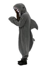 Haai Onesie 140-146 Pak Kostuum Grijs Vis Jongens Huispak, Ophalen of Verzenden, Zo goed als nieuw, 134 t/m 140, Jongen of Meisje