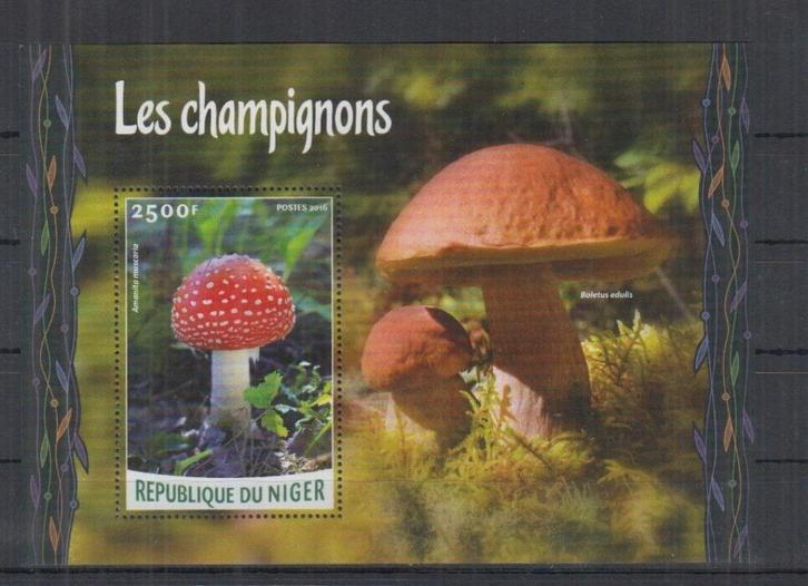 Paddenstoelen, Champignons - du Niger 2016 - Postfris mint, Postzegels en Munten, Postzegels | Thematische zegels, Postfris, Dier of Natuur