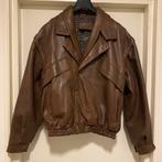 UNISEX NEP LEER BOMBER/BODYWARMER L/54/44, Bruin, Ophalen of Verzenden, Gedragen, Vintage nep leer