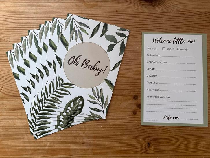 Leuke invulkaarten voor baby's - babyshower, Kinderen en Baby's, Kraamcadeaus en Geboorteborden, Nieuw, Kraamcadeau, Ophalen of Verzenden