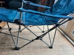 2 Luie Opvouwbare Campingstoelen van spijkerstof, Tuin en Terras, Tuinstoelen, Ophalen, Gebruikt, Metaal, Inklapbaar