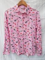 Comma, blouse 34 roze lipstick print, Roze, Maat 34 (XS) of kleiner, Gedragen, Comma