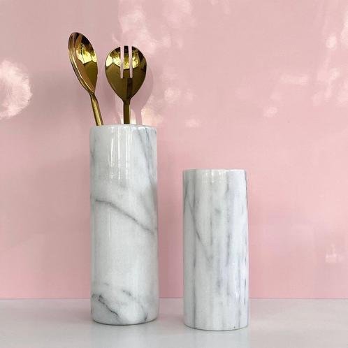 vintage marmer VAAS of POT Hotel Chic Memphis Eighties retro, Huis en Inrichting, Woonaccessoires | Vazen, Gebruikt, Overige kleuren
