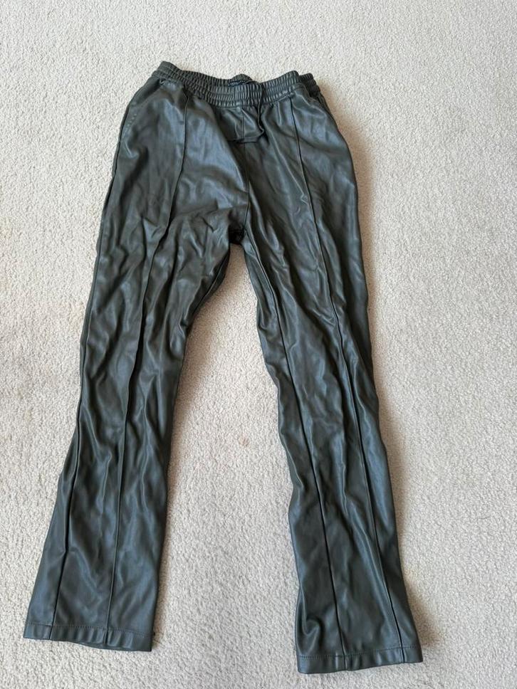 Groene leren broek van My Jewellery, maat L, Kleding | Dames, Broeken en Pantalons, Zo goed als nieuw, Maat 42/44 (L), Groen, Lang