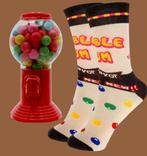 BUBBLE GUM SOKKEN (UNISEX) + KLEINE KAUGOMBALLEN DISPENSER, Ophalen of Verzenden, Nieuw