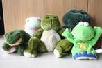 Vijf knuffel kikkers, Ophalen of Verzenden, Zo goed als nieuw, Reptiel of Amfibie, Beeldje of Figuurtje