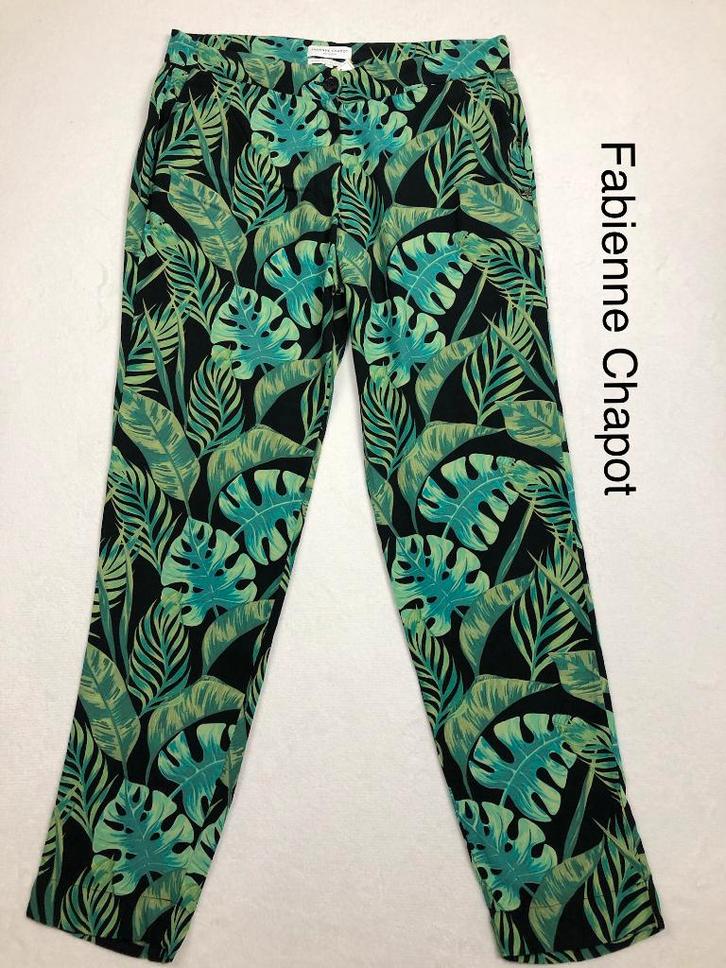 Fabienne Chapot Broek  (mt: 38) 13,5/7712, Kleding | Dames, Broeken en Pantalons, Zo goed als nieuw, Maat 38/40 (M), Groen, Lang