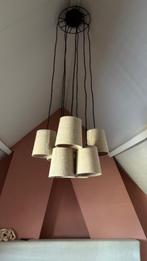 Sfeervolle Hanglamp van Rivièra Maison met 7 Linnen Kapjes, Huis en Inrichting, Lampen | Hanglampen, Ophalen, Zo goed als nieuw