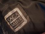 Saga mink zwarte bontjas nerts 44,46, Kleding | Dames, Jassen | Winter, Ophalen, Zwart, Maat 42/44 (L), Zo goed als nieuw