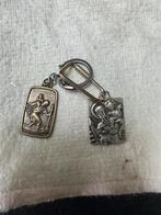 Heilige Christoffel Sleutelhanger, Ophalen, Gebruikt, Zilver, Overige materialen