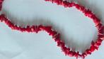 Vintage  koraalketting zilver, Verzenden, Zo goed als nieuw, Rood, Zilver