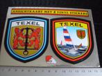 2x folie sticker texel eiland logo wapen embleem vintage, Verzamelen, Stickers, Overige typen, Zo goed als nieuw, Verzenden