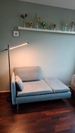 Söderhamn Chaise Longue - Grijsturkoois + 2 Kussens, Ophalen, 150 tot 200 cm, Tweepersoons, 75 tot 100 cm