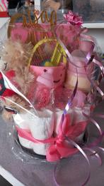 Luiertaart meisje., Kinderen en Baby's, Kraamcadeaus en Geboorteborden, Ophalen, Nieuw, Kraamcadeau