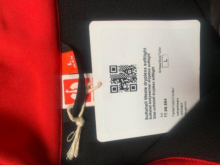 Rothenberger Softshell Werkvest - Maat L - Rood/Zwart, Kleding | Heren, Bodywarmers, Nieuw, Maat 52/54 (L), Rood, Ophalen of Verzenden