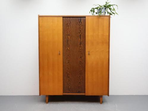 Vintage kledingkast 3 deurs, Huis en Inrichting, Kasten | Kledingkasten, Gebruikt, 150 tot 200 cm, 100 tot 150 cm, 50 tot 75 cm