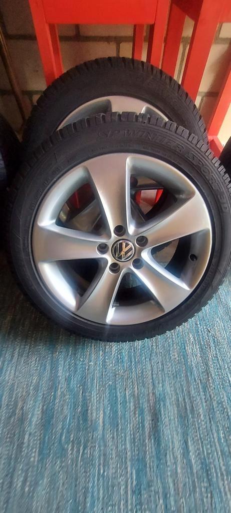 Lichtmetalen velgen met winterbanden, Auto-onderdelen, Banden en Velgen, Band(en), All Season, 17 inch, Gebruikt, Ophalen of Verzenden