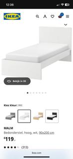 Malm Ikea eenpersoonsbed wit, Huis en Inrichting, Slaapkamer | Bedden, Ophalen, 90 cm, Eenpersoons, Wit