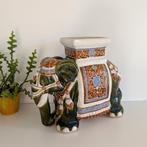 Vintage XL keramische plantentafel olifant olifantenbeeld, Ophalen of Verzenden