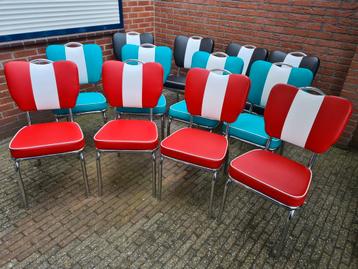 FIFTIES SIXTIES BEL AIR DINER STOELEN MET TAFEL AMERIKAANS  beschikbaar voor biedingen