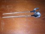 Retro sla couvert, Huis en Inrichting, Keuken | Bestek, Ophalen of Verzenden, Gebruikt, Hout