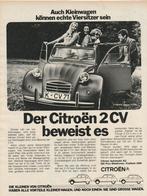 Retro reclame 1971 Citroën 2CV Eend auto bewijst het, Verzamelen, Verzenden, Overige typen