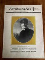 tijdschrift -advertising age- 100 jaar Walter Thompson, Ophalen of Verzenden, Gelezen, Overige typen