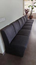 Gratis 6 eetkamerstoelen antraciet stof, Huis en Inrichting, Ophalen, Gebruikt, Vijf, Zes of meer stoelen, Stof