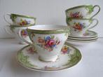 Salisbury Bone China kop en schotel bloem decor 5 stuks, Ophalen of Verzenden