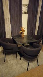 3 Zeer! Nette! Teddy stoelen (donker grijs), Huis en Inrichting, Stoelen, Ophalen, Drie, Teddy, Zo goed als nieuw