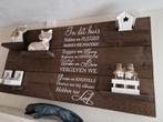 Wand bord met tekst., Huis en Inrichting, Woonaccessoires | Wanddecoraties, Zo goed als nieuw, Ophalen