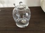Olijfpot Glas met Lepel - Perfecte Staat! 14 cm., Huis en Inrichting, Ophalen of Verzenden, Zo goed als nieuw