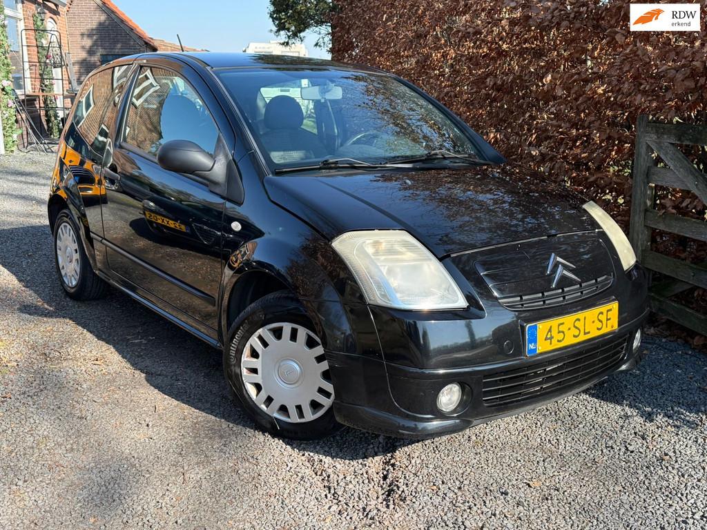 Citroen C2 1.1i Séduction|APK”27!|RIJD SUPER| GOED ONDERH, Auto's, Voorwielaandrijving, 31 €/maand, 4 cilinders, Zwart