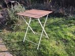 Bistro tafel hout en ijzer, Ophalen, Zo goed als nieuw, Vierkant, Hout