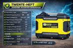 Twente-Heft 2000W Inverter Generator, Stille 230V Aggregaat, Benzine, Nieuw, Ophalen of Verzenden, Geluidgedempt