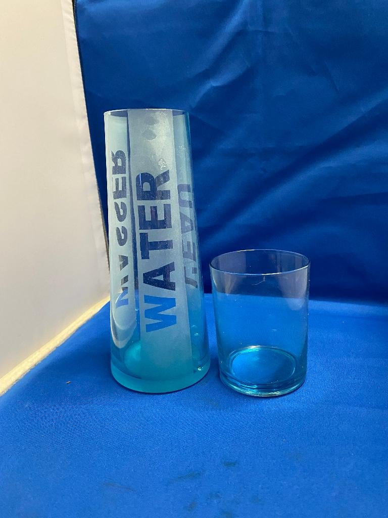 waterkan met glas, Niet bekend, Niet bekend, Nieuw, Ophalen of Verzenden