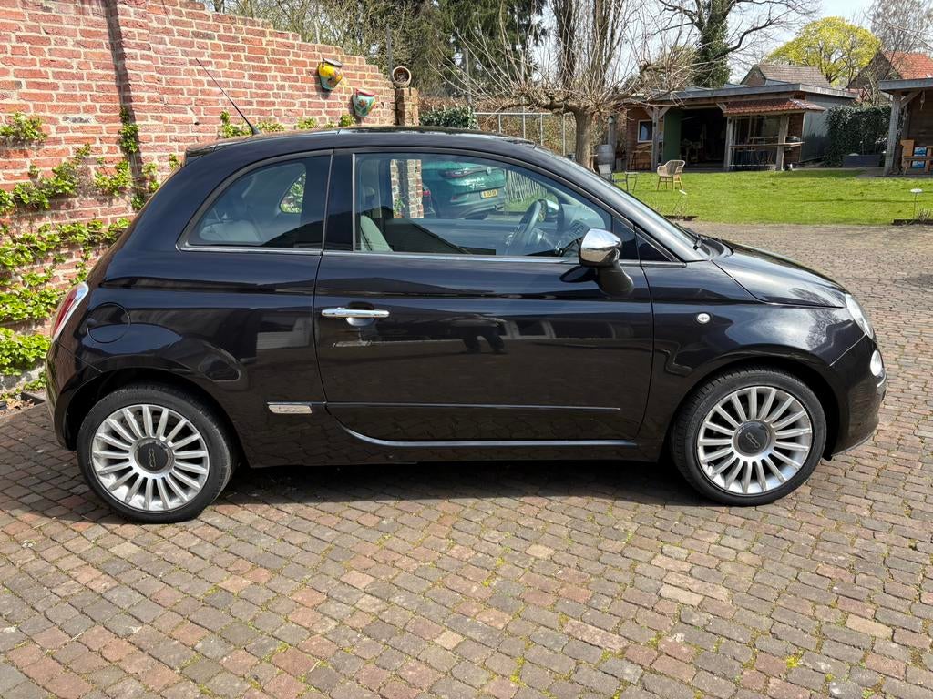Fiat 500 0.9 Twinair 2011 Zwart, Auto's, Fiat, Voorwielaandrijving, Stof, Elektrische ramen, Origineel Nederlands